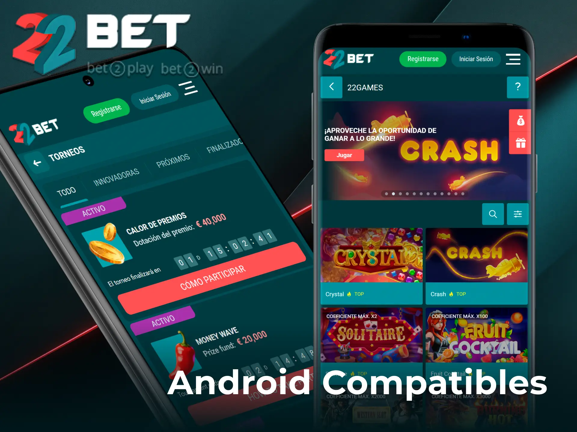 Consultá los dispositivos Android compatibles con la app de 22Bet para comenzar a jugar.